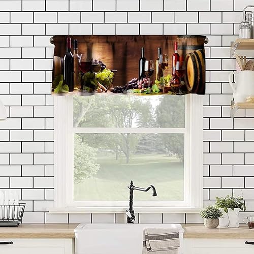 Miniatura 15 de Cenefas de Cortina de Chef de Cocina para Ventana Retro Dibujos Animados Chef Gordo Cocinero Bolsillo para Barra Cenefa Búfalo Rojo Negro para