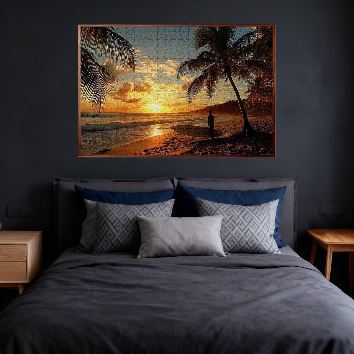 4000 puzzli dla dorosłych, puzzle plażowe dla dorosłych 4000, niemożliwe puzzle, klasyczne wymagające gry edukacyjne, drewniane układanki dla rodzin, prezenty dekoracyjne, motyw: zachód słońca -2244