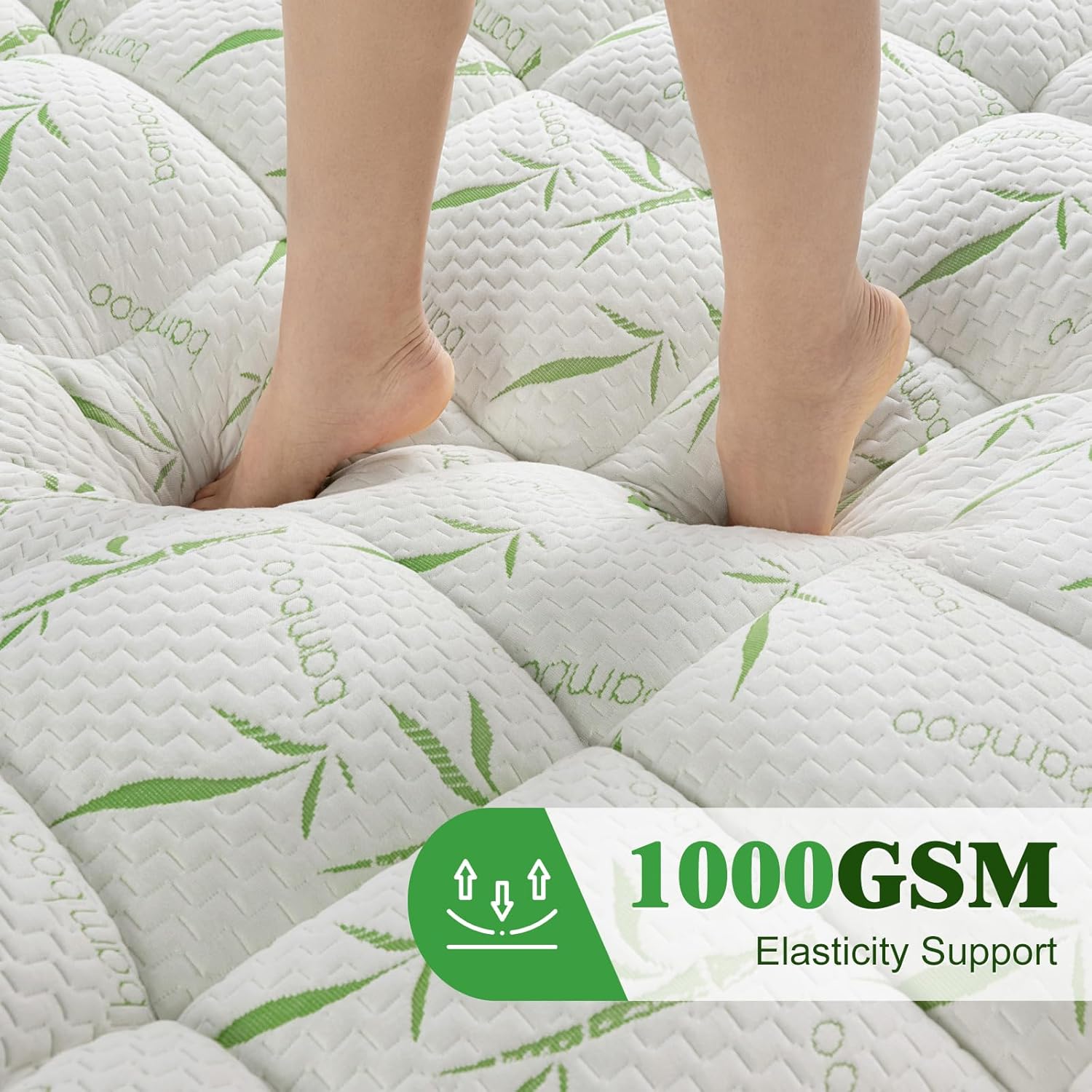 3 Inch Mattress Topper - Viscose Made from Bambu,Cooling Soft Pillow Top Mattress Pad Cover for Back Pain,Mattress Protector with 8-21 Inch Deep Pocket (60"x81")