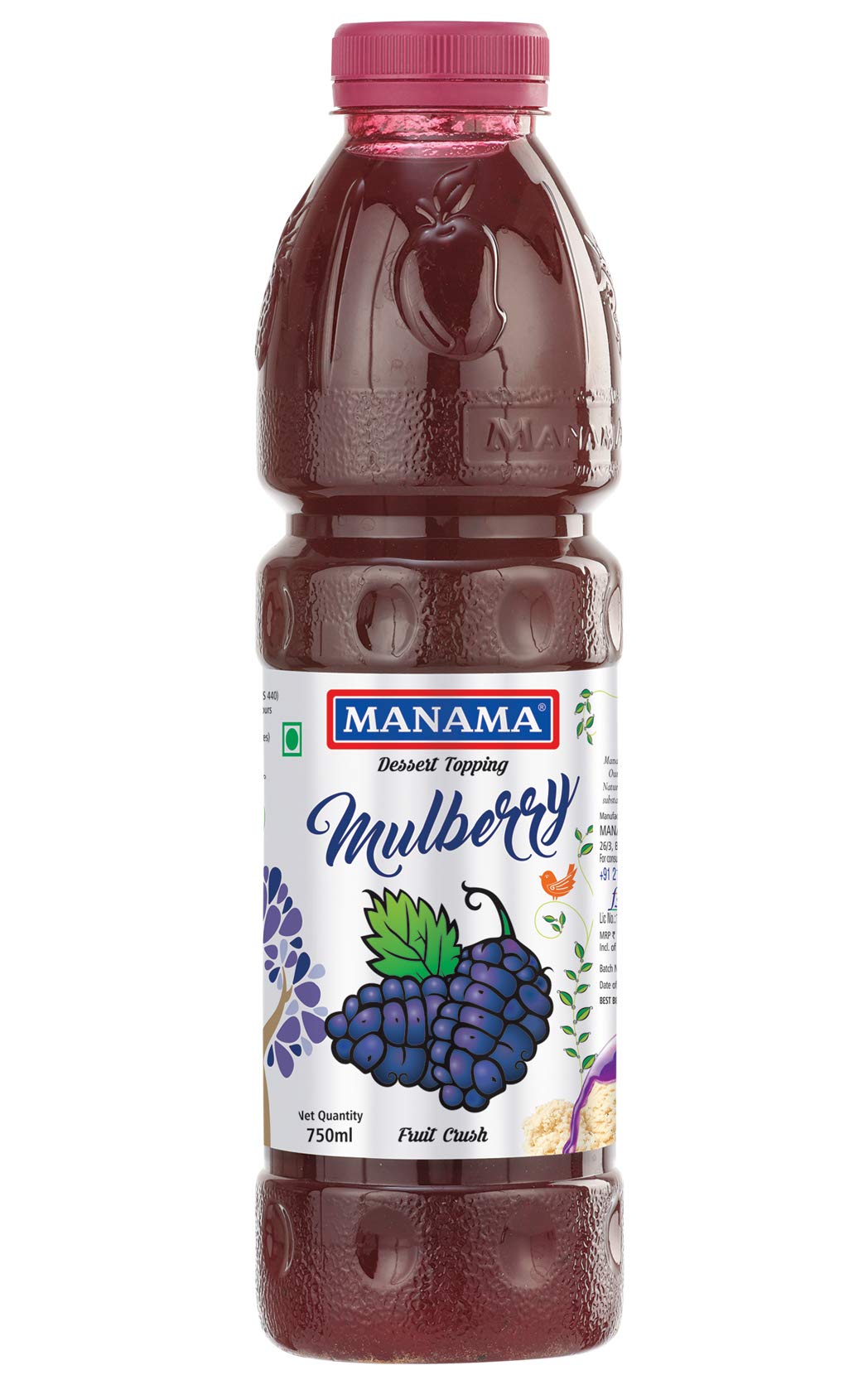 Manama Mulberry Crush | 750ML Fruit Topping for Ice Creams, Cakes, Pastries and Shakes (B08S3J2SNQ) Amazon Price History, Amazon Price Tracker