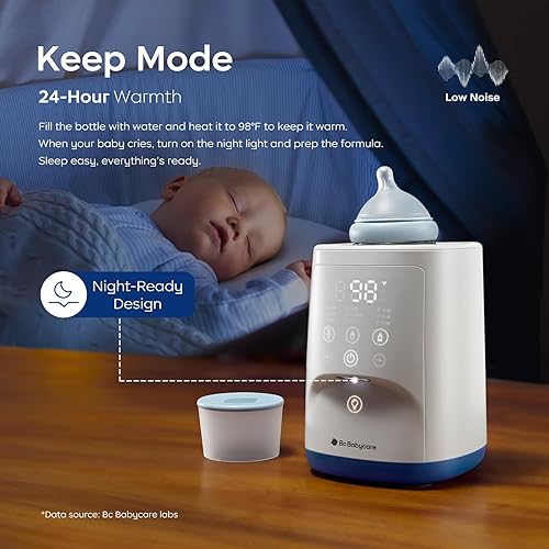 Miniatura 8 de Bc Babycare Bottle Warmer,10-in-1 Fast Baby Milk Warmer with Smart Temperature Control, Rotating Heating, Bottle Warmers for All Bottles