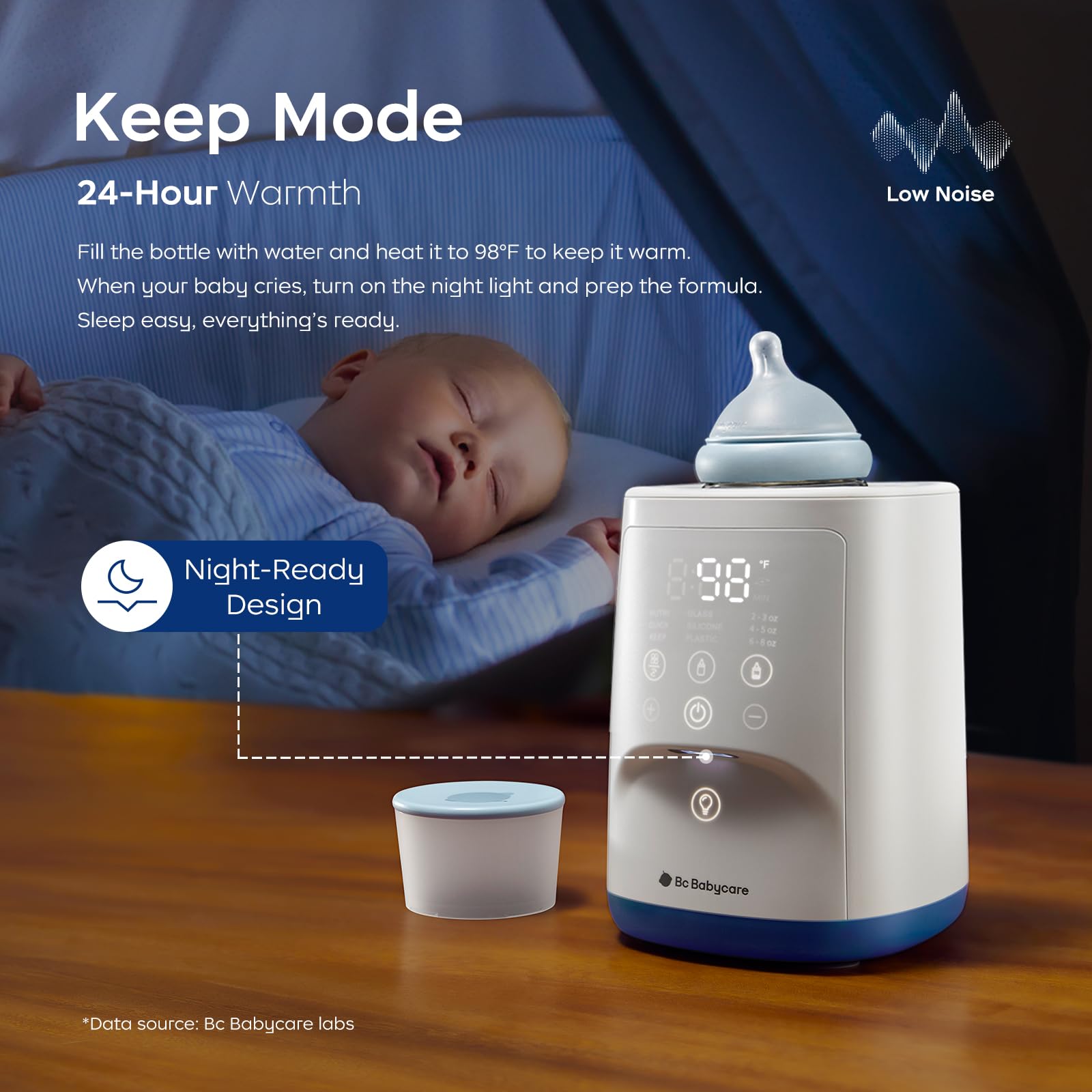 Bc Babycare Calentador de biberones, calentador rápido de leche para bebés 10 en 1 con control inteligente de temperatura, calefacción giratoria, calentadores de biberones para todos los biberones