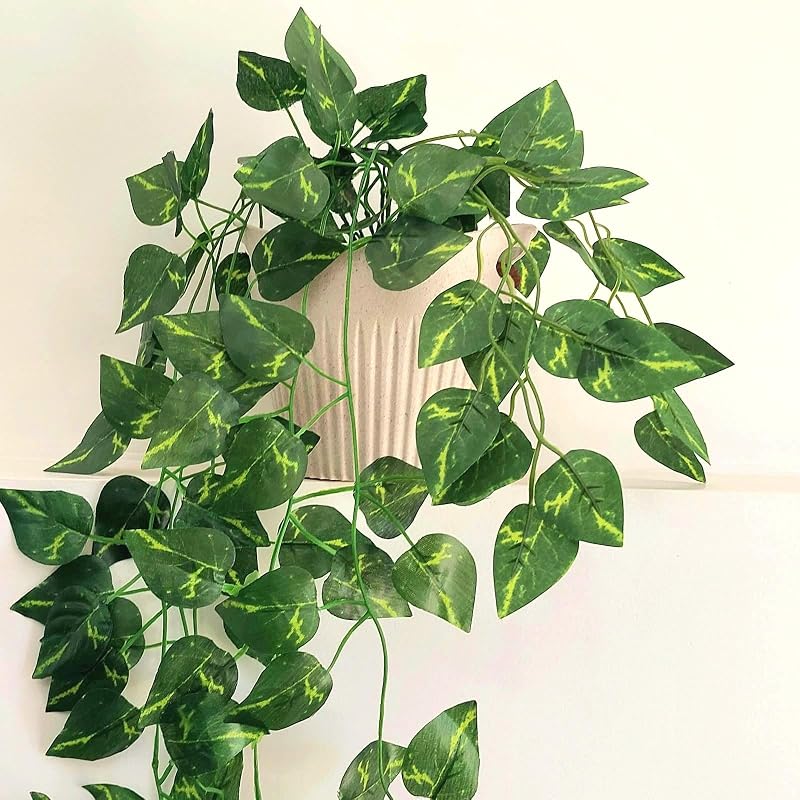 Plantas artificiais Vaso com Folhagem Pendente de Jibóia Artificial,decoração moderna