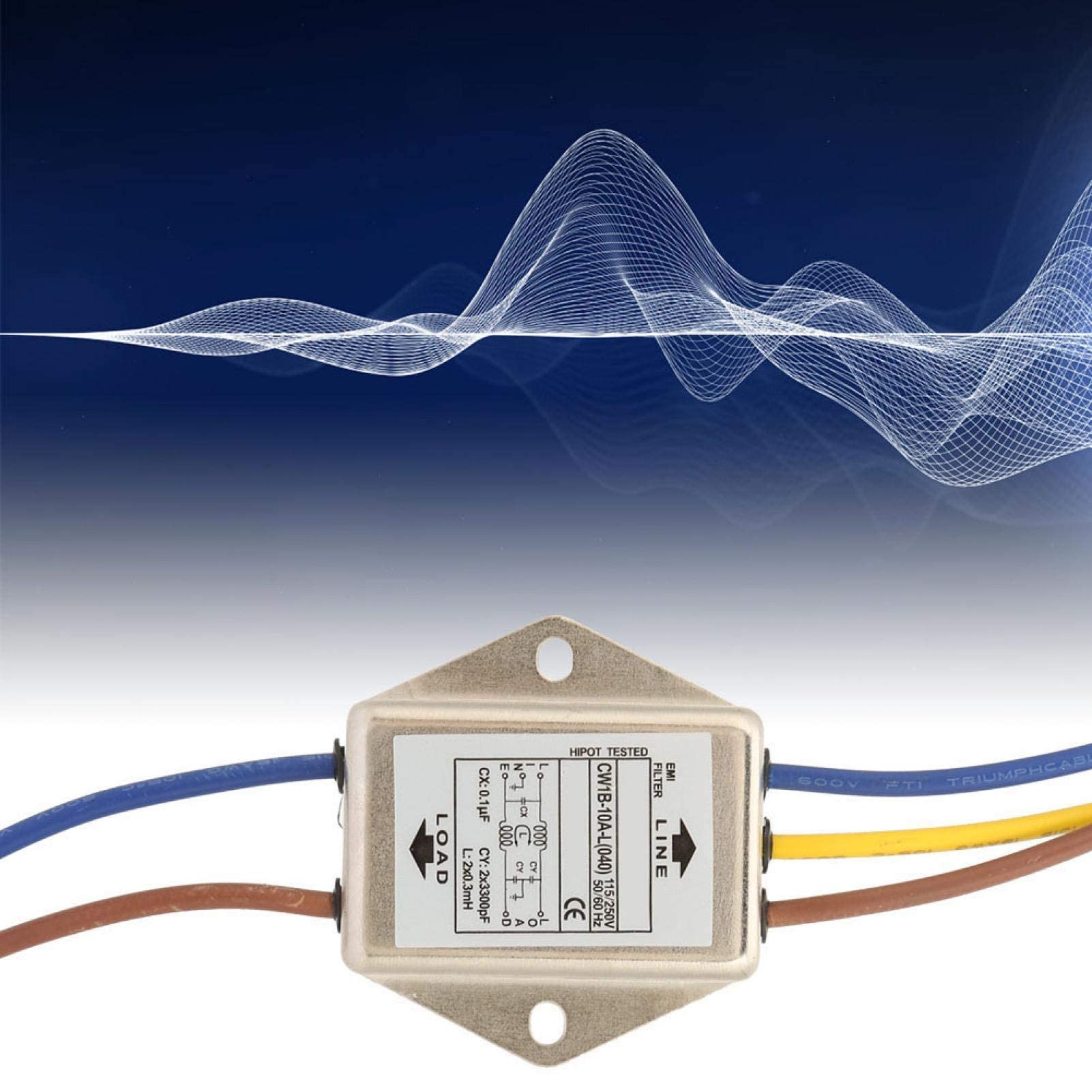LANTRO JS Filtre De Puissance Monophasé CW1B-10A-L EMI Antiparasite 125/250V - Protection Électronique