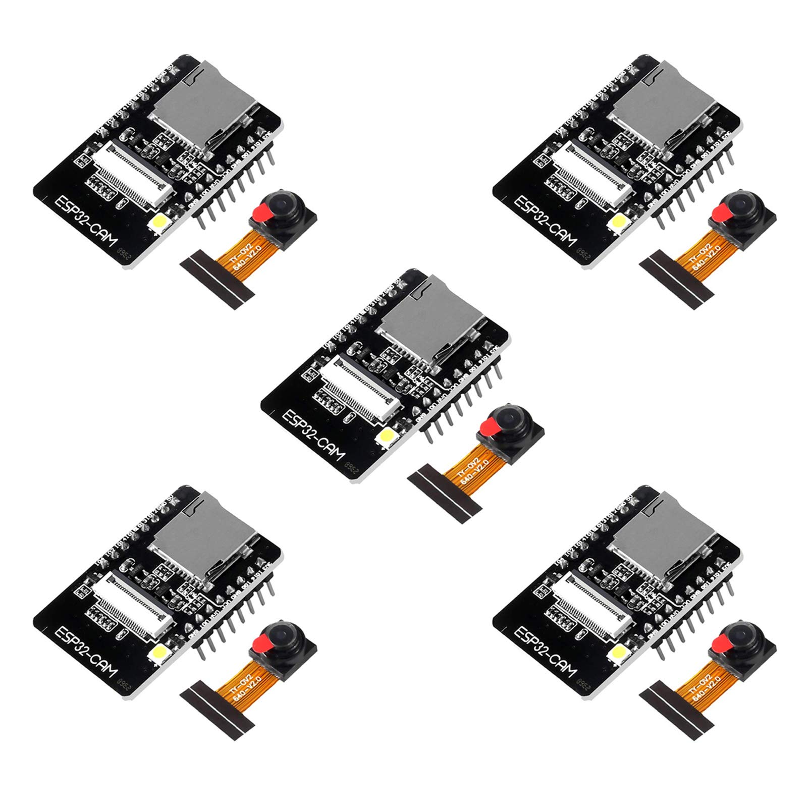 Lot De 2 Cartes ESP32-CAM Avec Module Caméra OV2640 – WiFi, Bluetooth, Micro USB, Développement IoT