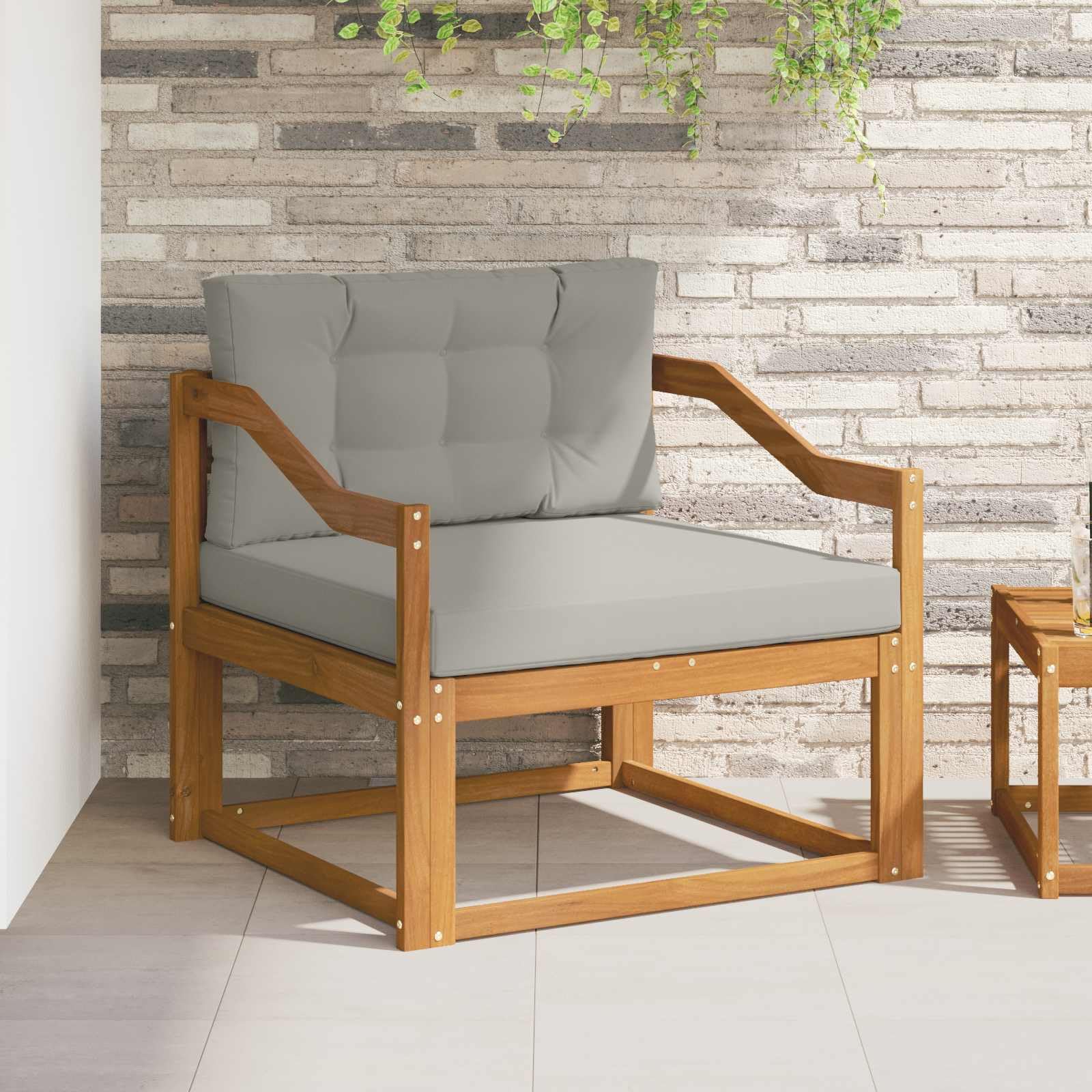 Outdoor sofa środkowa, fotel ogrodowy z drewna akacjowego, akacja