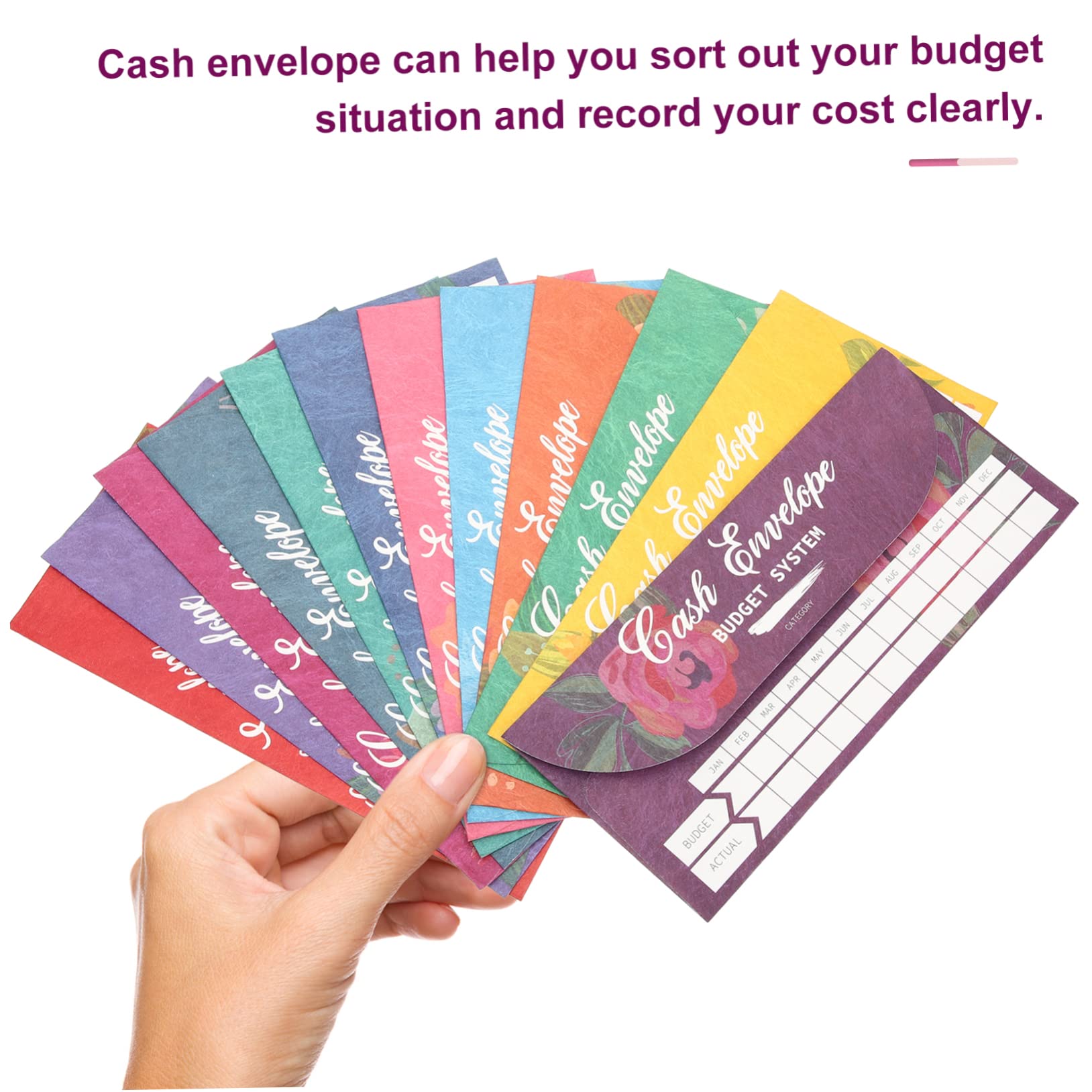 SHINEOFI 2ensembles Set Enveloppes Budgétaires Étanches Avec Autocollants Couleurs Pour Système De Gestion Des Finances Personnelles Et Économies