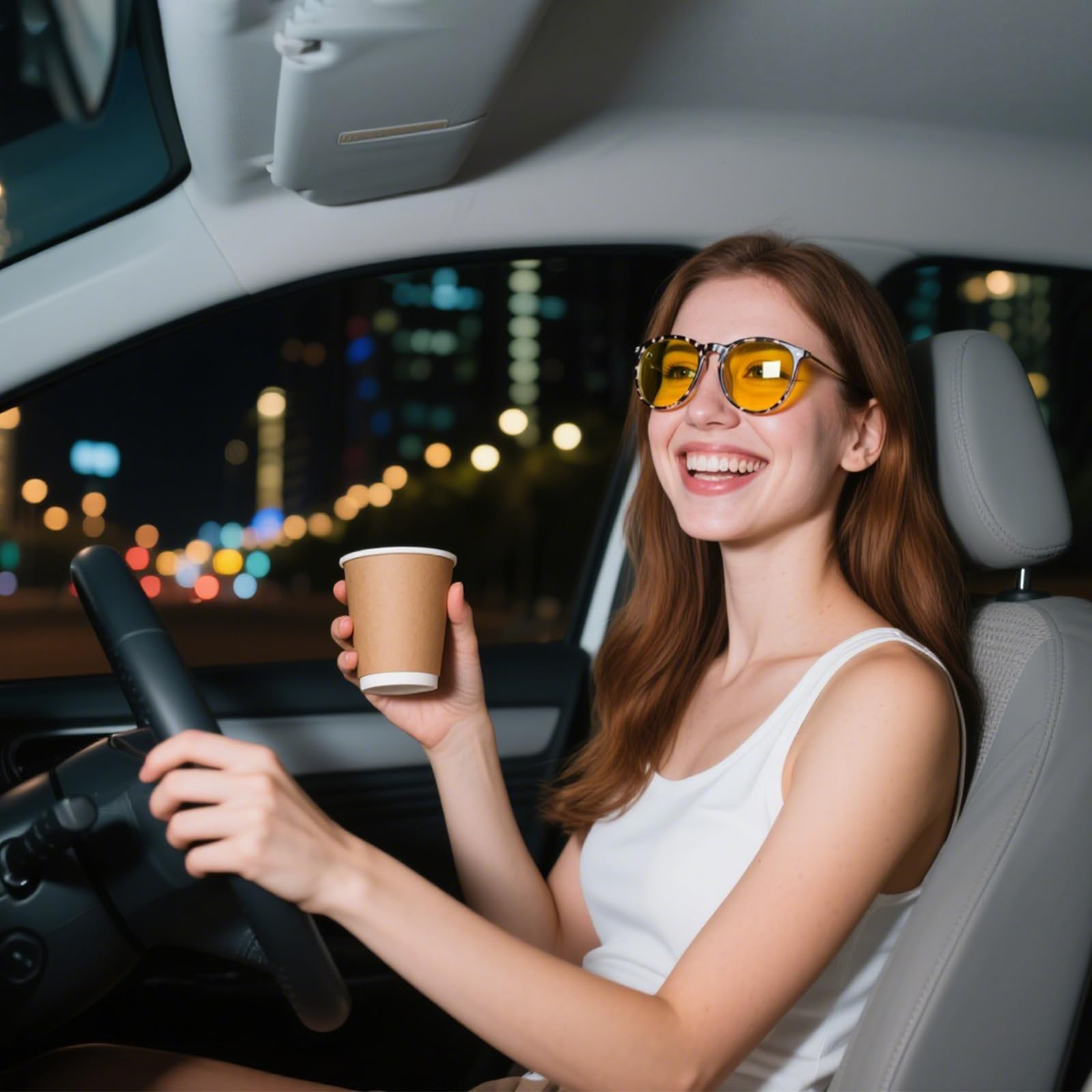 Gafas de visión nocturna para conducir, lentes polarizadas de visión nocturna para mujeres y hombres, lentes amarillas antirreflejos, lentes nocturnas