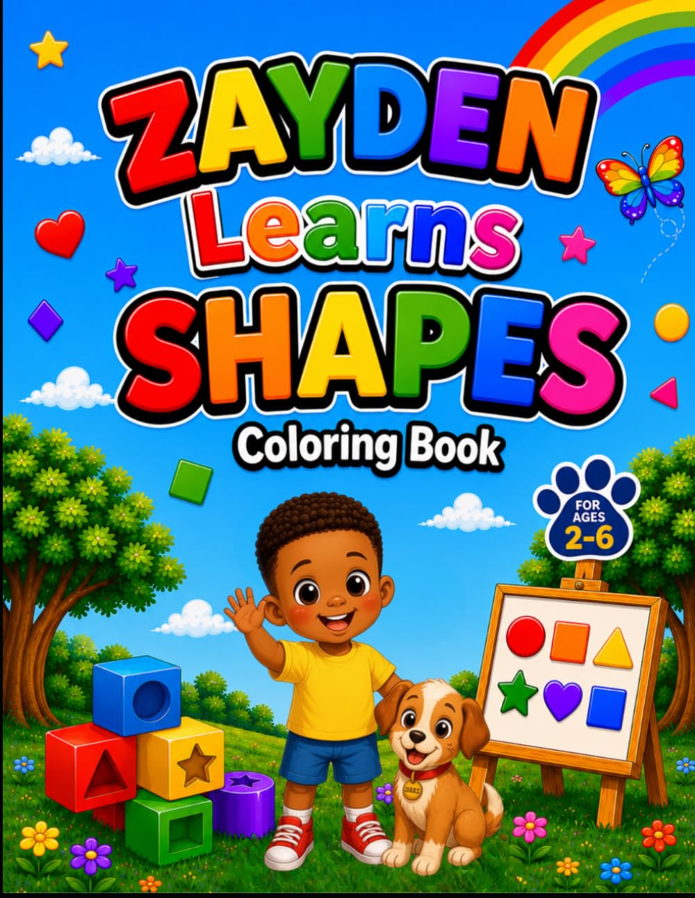 Zayden Learns Shapes: A Fun Toddler Shapes Coloring Book with Shape Tracing and Preschool Learning Activities for Ages 2–6 (Zayden's Little Adventures)