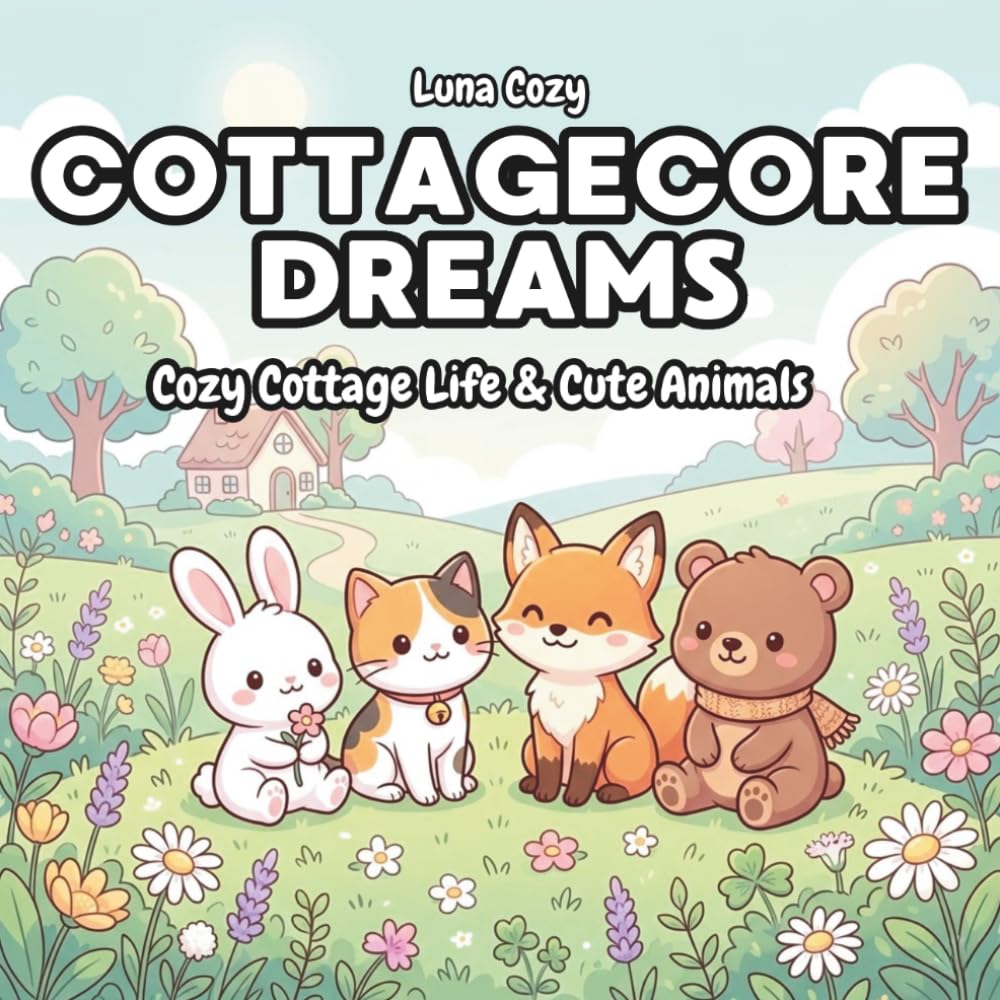 Cottagecore Coloring Book: Cozy Animal Scenes and Cottage Dreams for Relaxation and Creativity