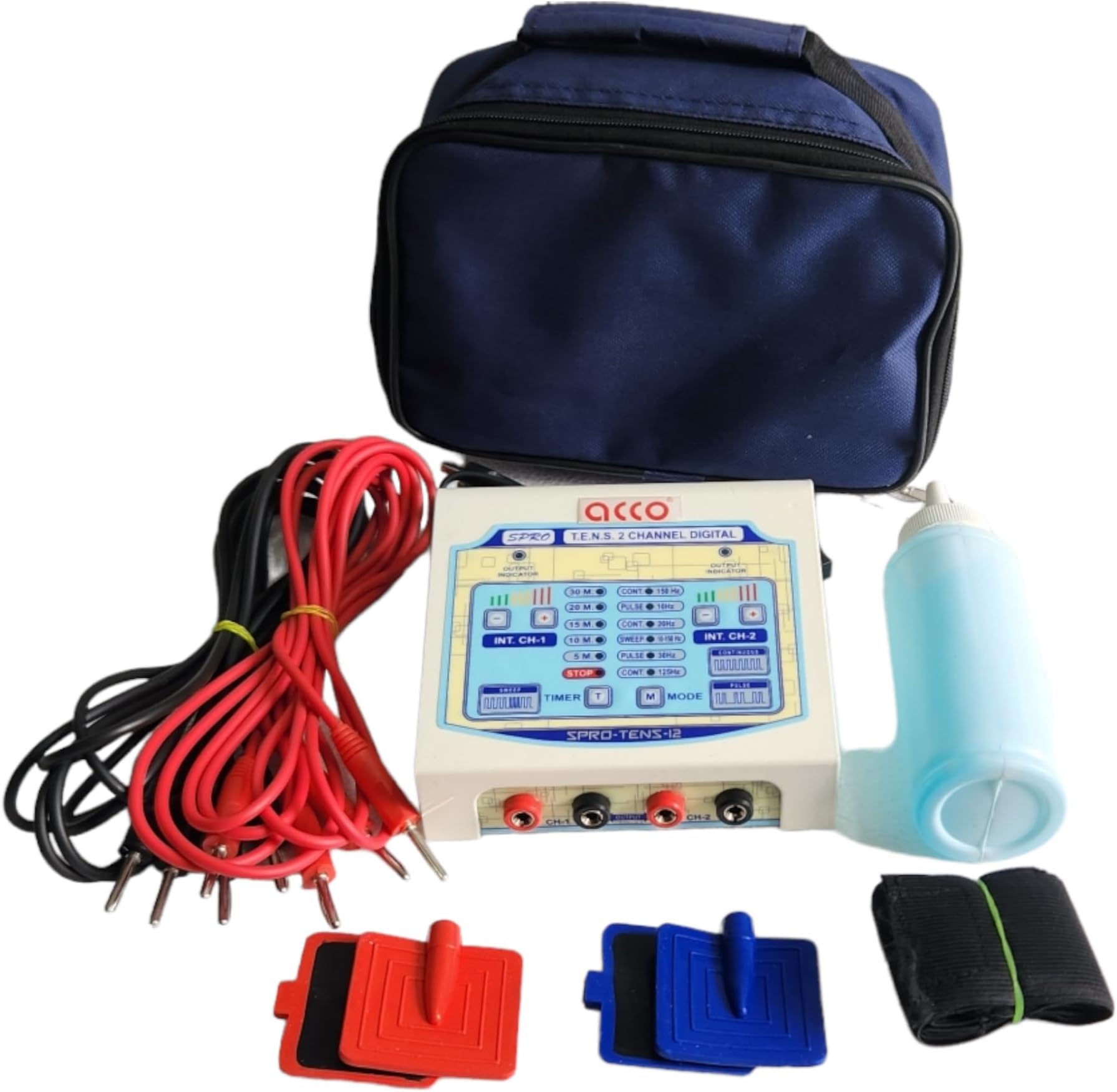 Medical Bazzar Digital Tens Machine 2Ch (With Timer & Auto Mode) | Muscle Stimulator Tens Physiotherapy Machine| Ultrasonic Pain Relief Machine