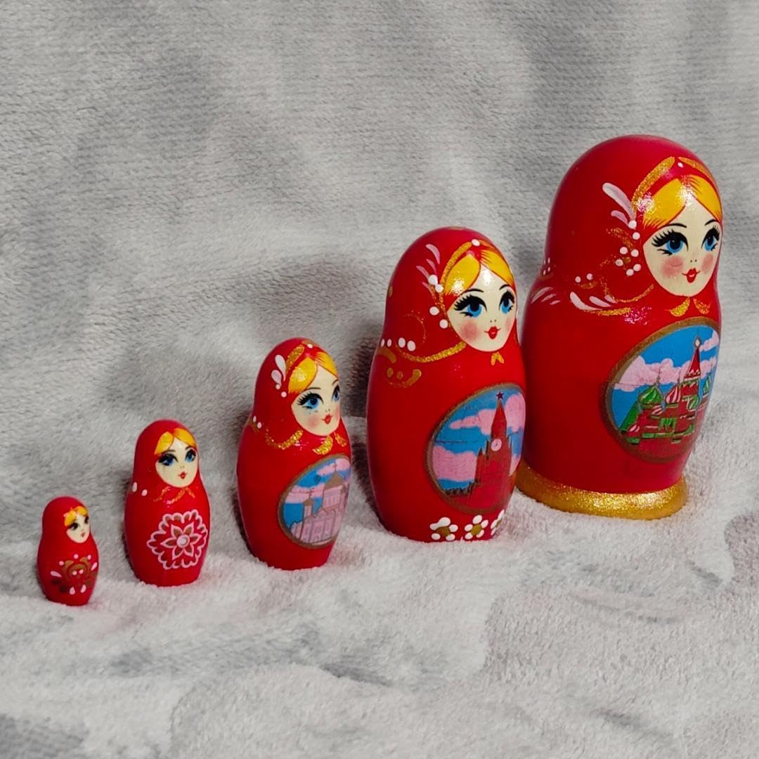 ロシア雑貨☆虎 干支マトリョーシカ(3P)H10.8cm縁起物トラ ミラ作
