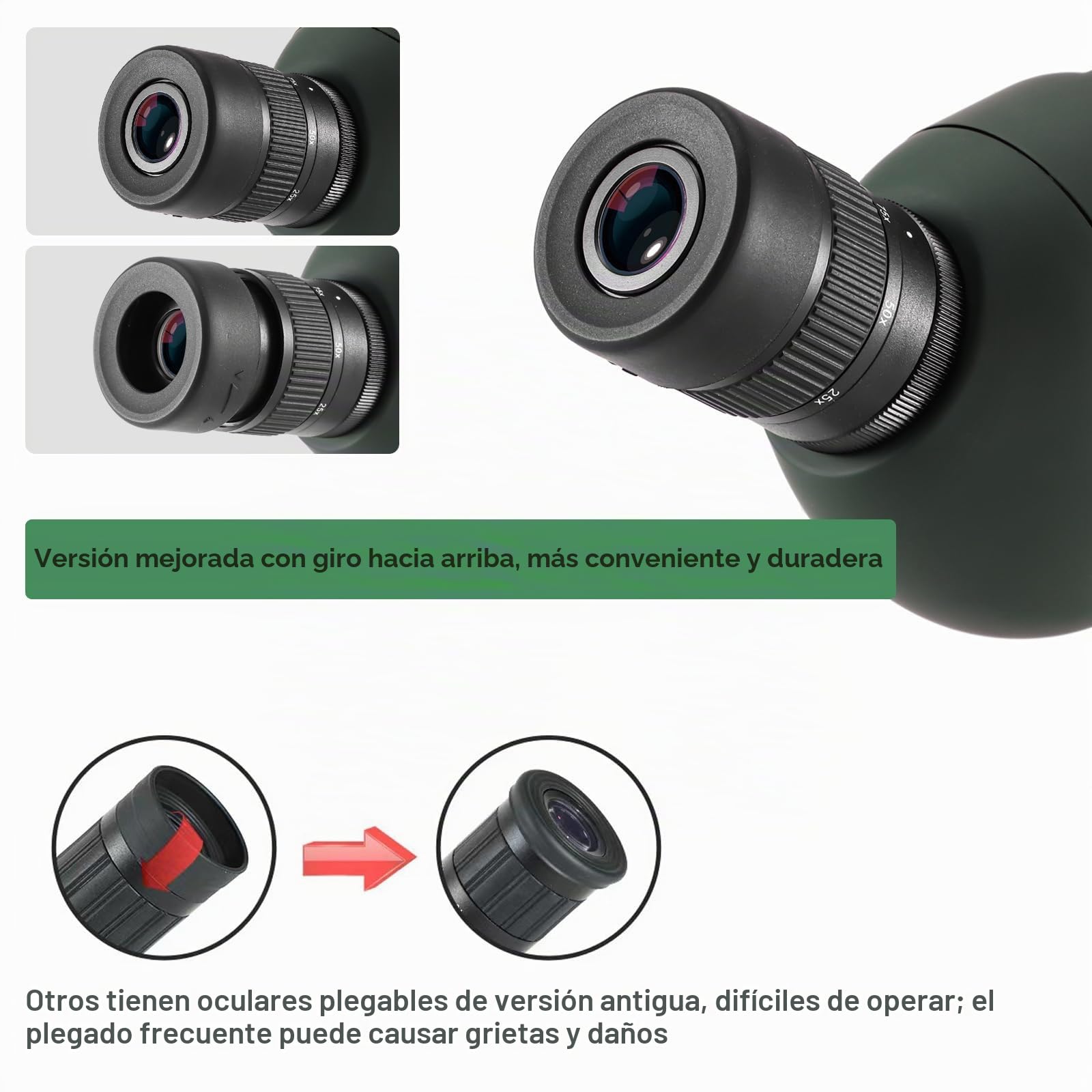 Telescopio Terrestre 25-75x70 HD BAK4 Prism FMC Trípode Adaptador de Teléfono