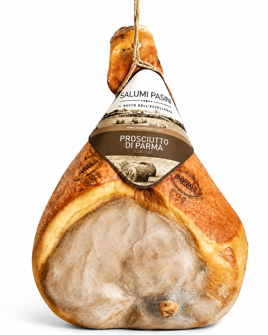 Prosciuttodi Parma D.O.P con osso Salumi Pasini® | intero | Stagionato almeno 18 mesi |10.5 kg