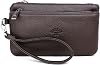 LEATHER,SE club 1993 MENS BRACELET BELT THIN PORTFOLIO HANDBAG BROWN