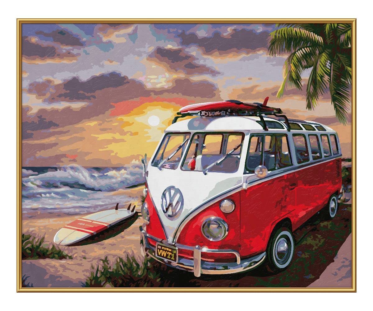 Schipper 609130861 Dipingere con i Numeri, Volkswagen T1, dipingendo Immagini per Adulti, Inclusi pennelli e Colori acrilici, 40 x 50 cm