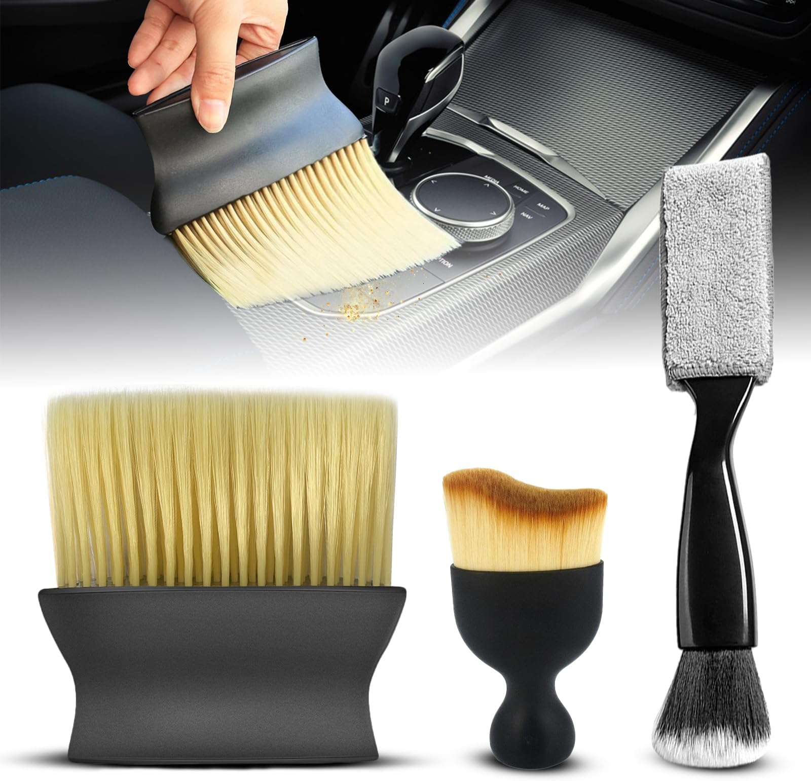 mistyrain Car Interior Dust Sweeping Soft Brush, Car Brush