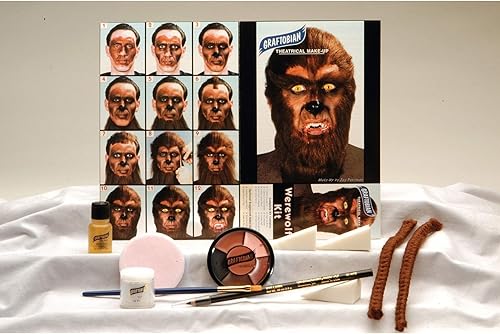 Miniatura 3 de Kit de maquillaje de hombre lobo, Unitalla, Marrón