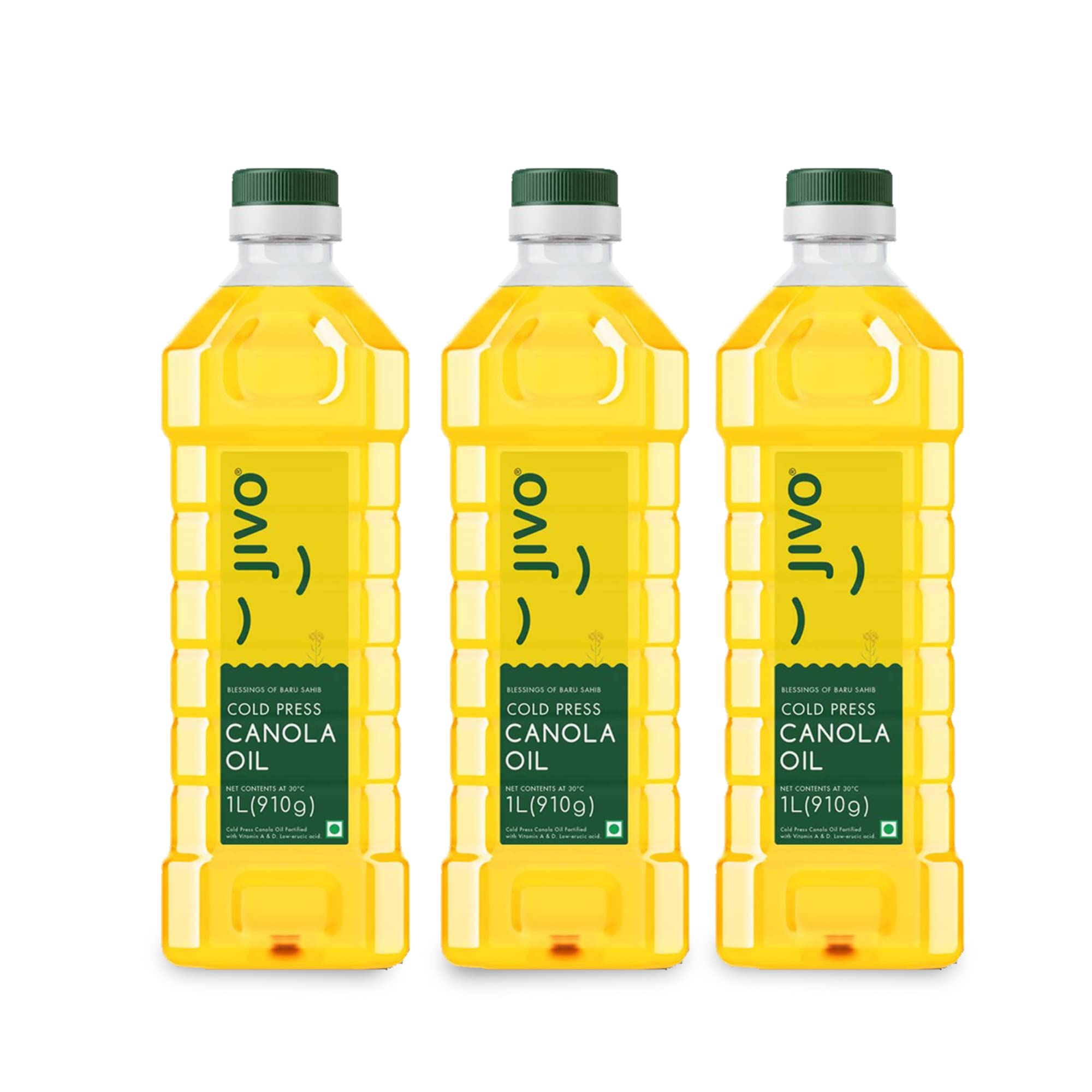 Jivo Canola Cold Press Edible Oil | Ideal for Roasting, Frying, Baking All type of Cuisines| Everyday Cooking Oil for Daily use (Pack of 3)- 1 Litre each (B0B8ZYWC15) Amazon Price History, Amazon Price Tracker