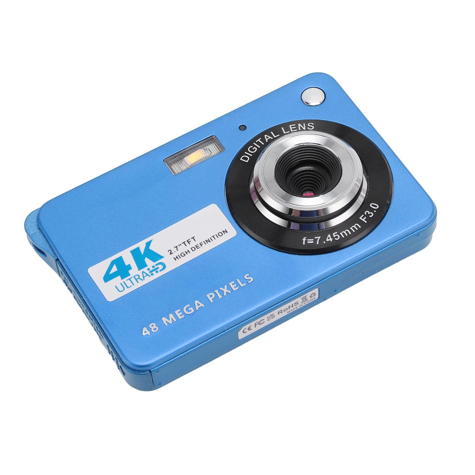 4K Digital Camera 48MP HD 2.7 Inch Screen 8X Zoom Autofocus Beauty Anti Shake, Travel Camera for Teens Kids (Blue)-image-31