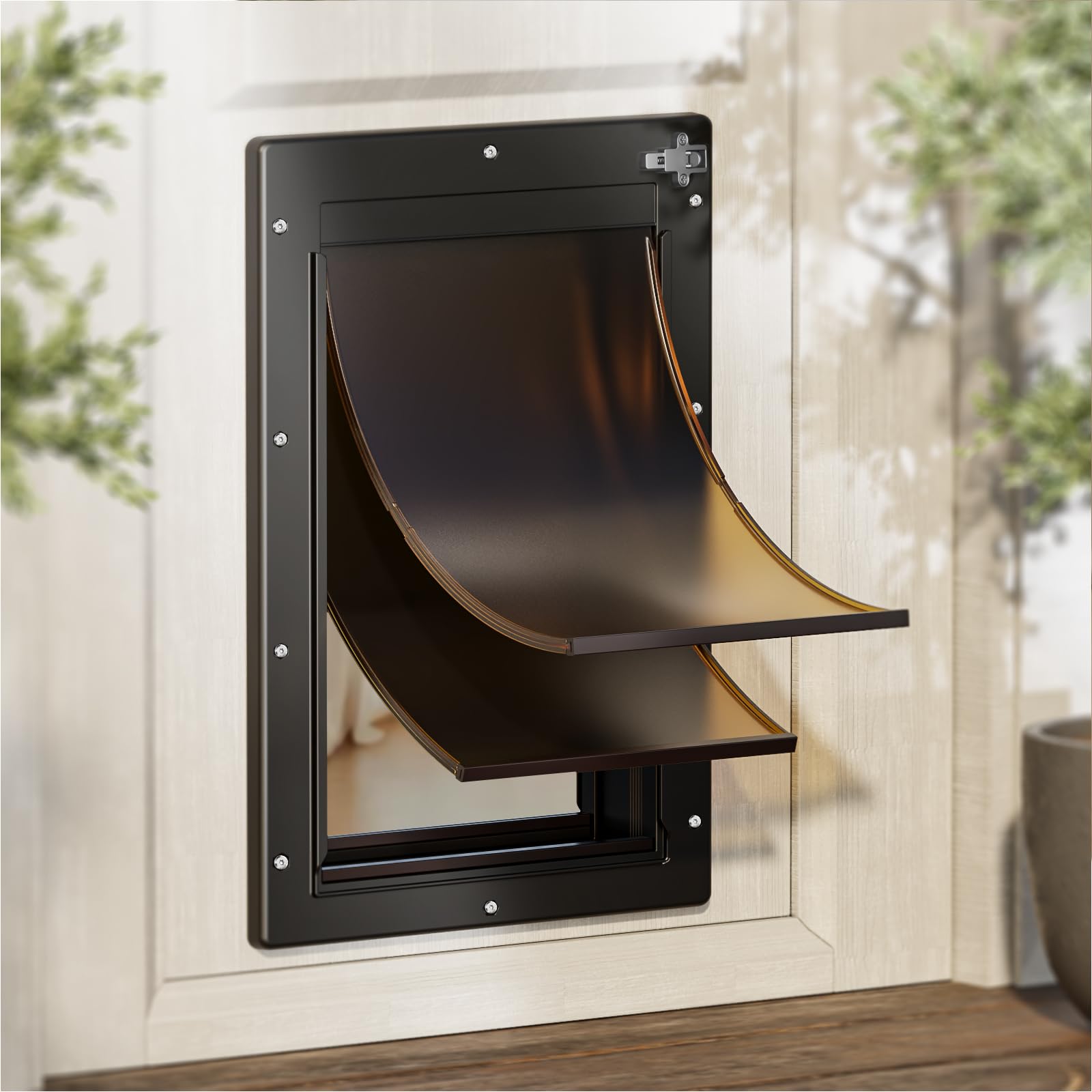 PETCOMING Large Dog Door in Black
