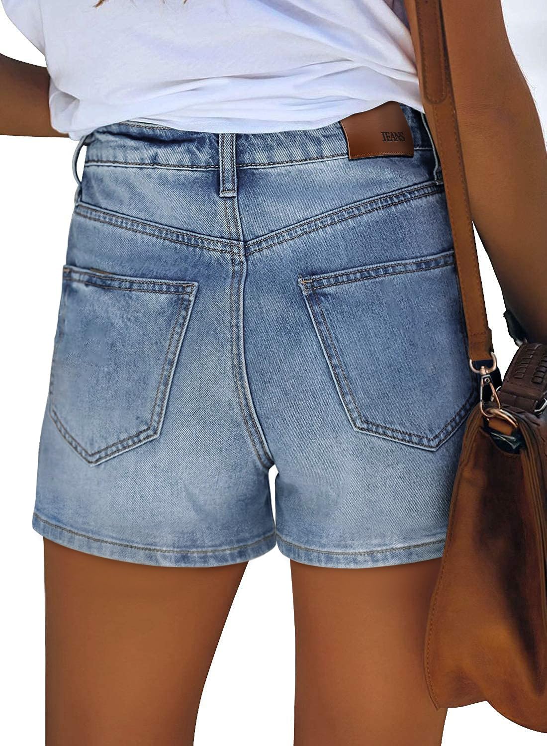 Jean Shorts Womens High Waisted Summer Casual Stretchy Denim Hot Short with Pockets - Image 3