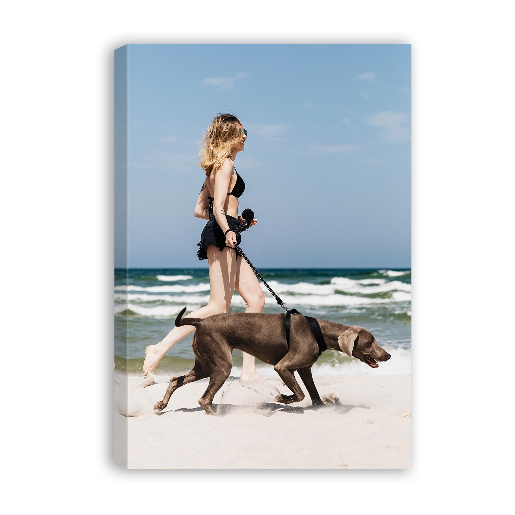 Custom Personalised Photo Prints on Canvas Wall Art for Family Baby Pets Picture Print, Customised Gifts for Women Men Birthday Decor, A1 A2 A3 A4, 20x30cm (8x12in)