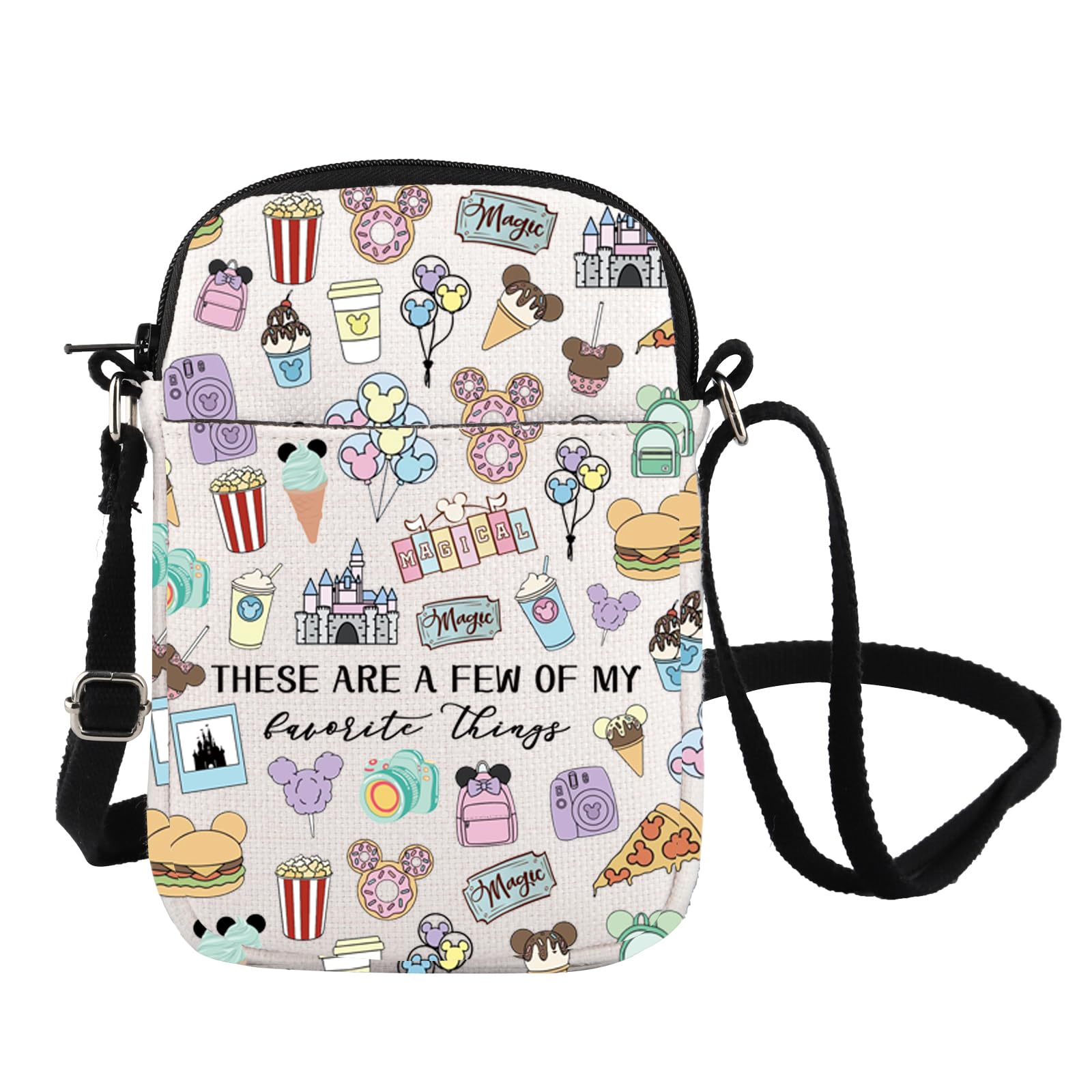 Fairytale Fans Crossbody Bag Vacation Trip Gift Mouse Ice Cream Messenger Bag Magic Kingd*m Gift Snacks Lover Gift