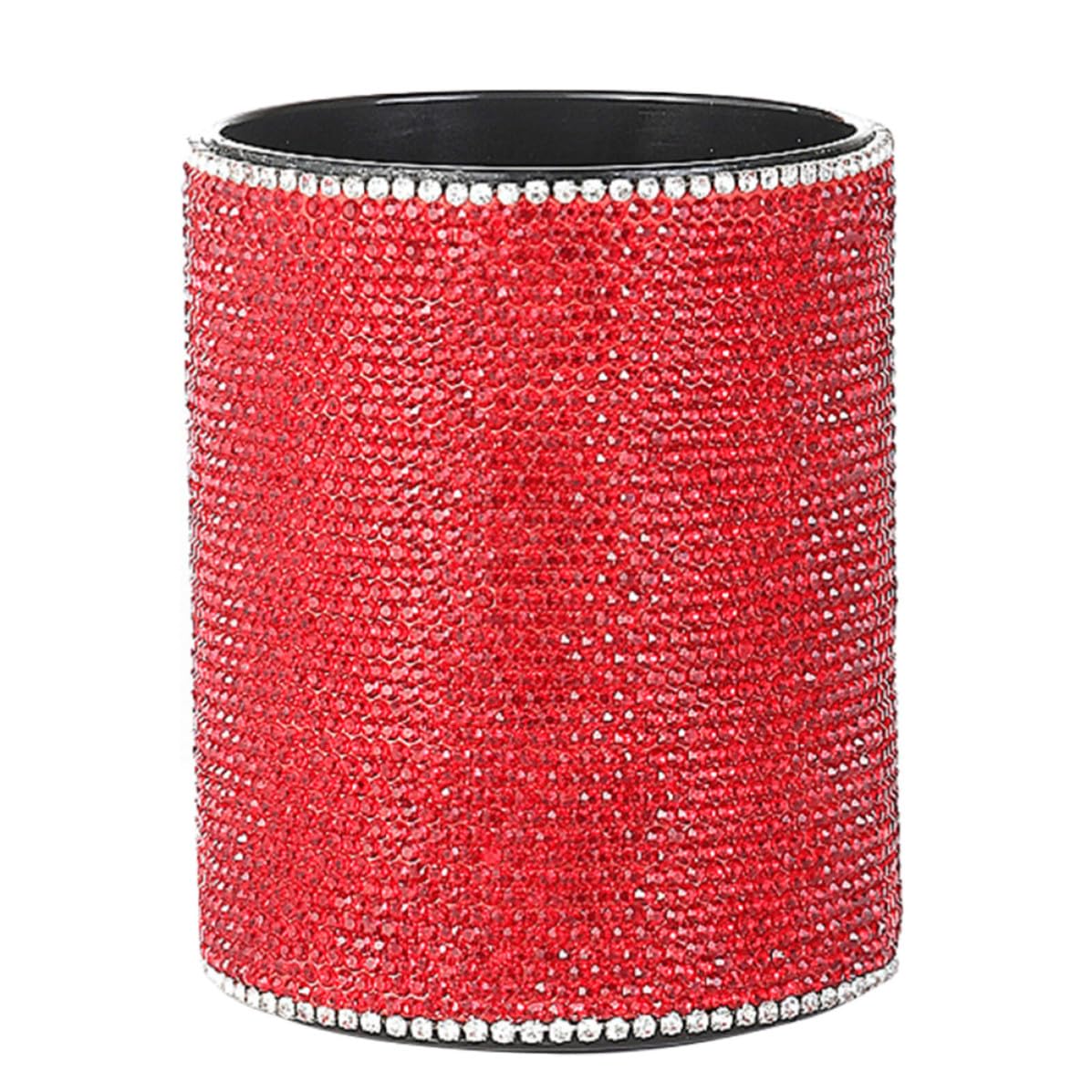 Porte-stylo strass rouge INOOMP organisateur de bureau créatif en rhinestone