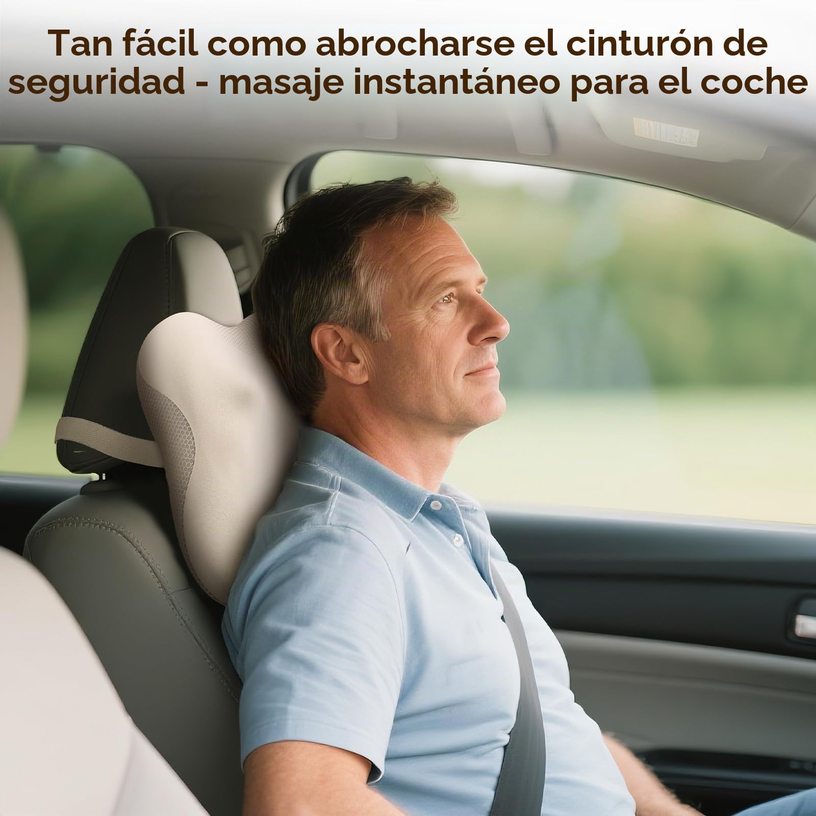 Arboleaf Cojín de Masajeador Shiatsu con Bluetooth y Control por APP, Masajeador Cuello, Espalda y Lumbar, Almohada de Masaje Eléctrico con Calor, Ideas de Regalo para Hombre, Mujere, Madre y Padre