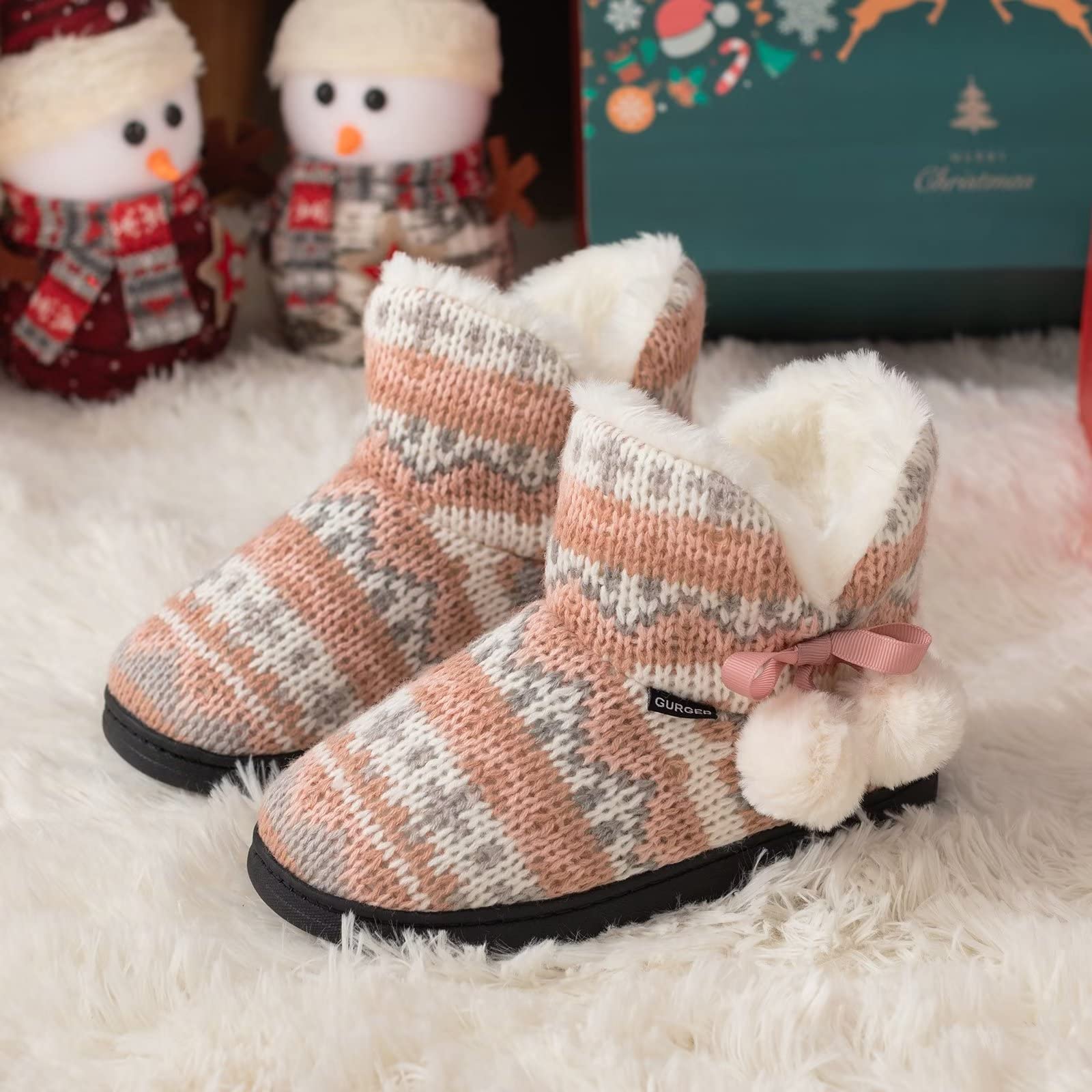 Zapatillas de Estar por Casa para Niños Niñas Invierno Caliente Peluche Pantuflas de Casa