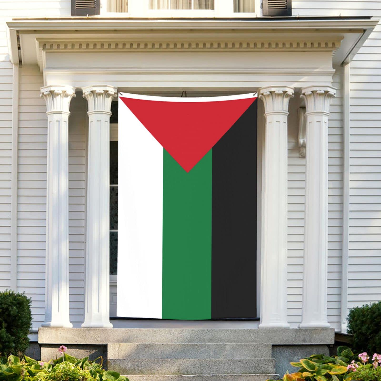 Ramadan Kareem Decorative Flag - Double-Sided 19.6x11.8 Inch Polyester/Burlap Blend Banner