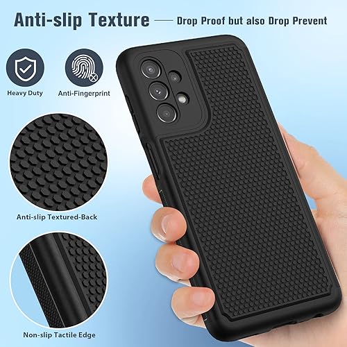 Vista 5 de FNTCASE Funda para Samsung Galaxy A23 5G: (Samsung Galaxy A23 4G LTE) Funda protectora de doble capa resistente para teléfono celular a prueba