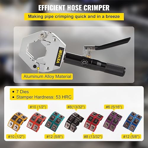 Miniatura 3 de Hydra-Krimp Herramienta de engaste de manguera hidráulica Mophorn