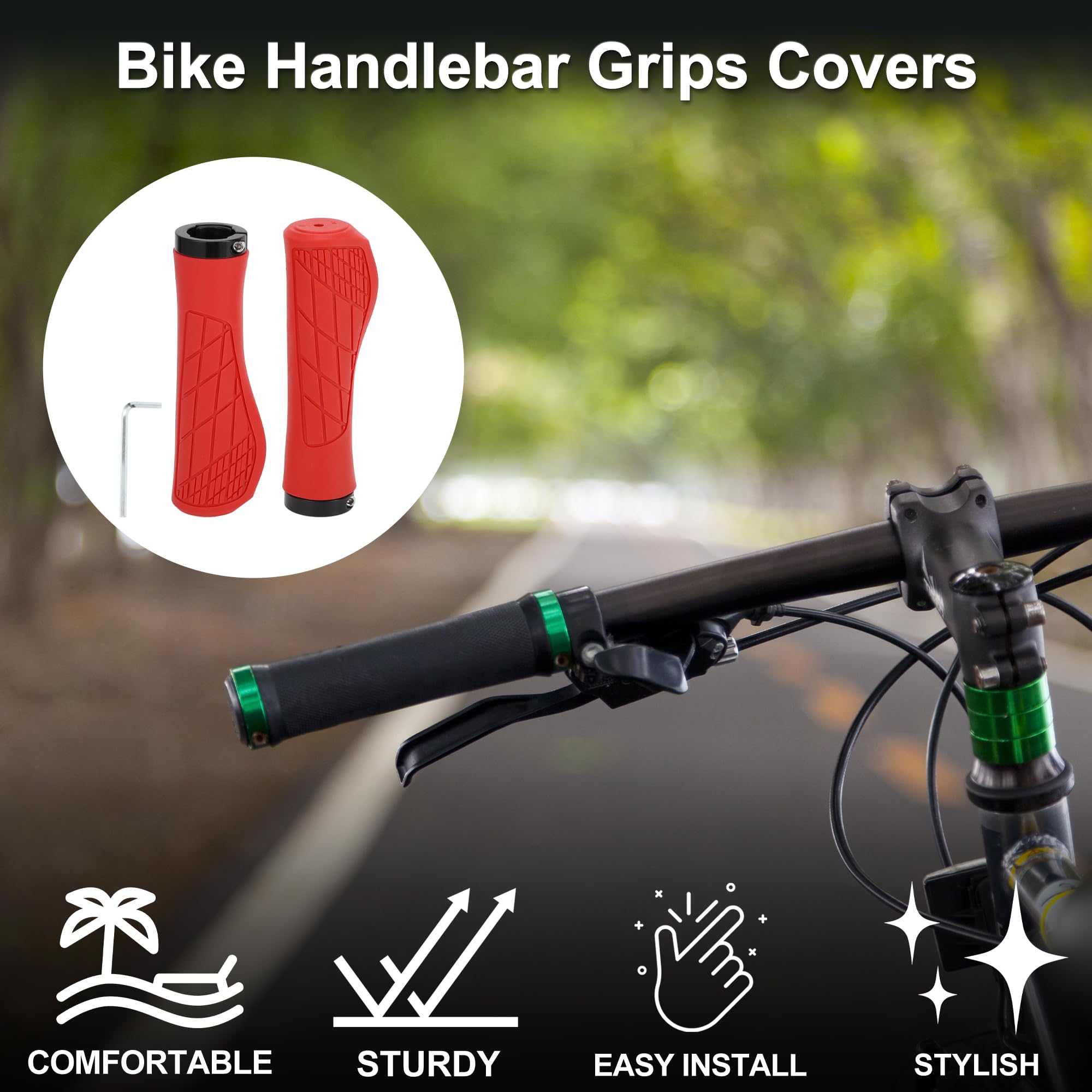 TUCKBOLD Bike Handlebar Grips Covers 134mm Long Lightweight - Image 2