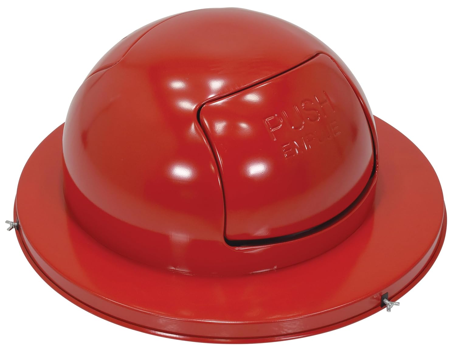 Vestil TRASH-TOP-DD-RD Steel Waste Top Dual Door for Drum, Red
