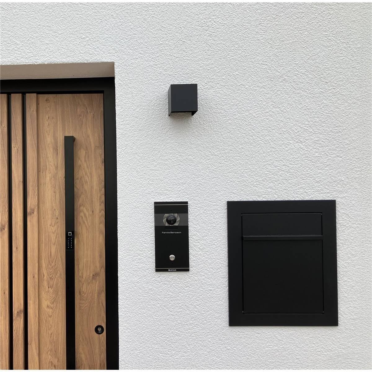 Metzler VDM10 2.0 video portero con abridor de puerta, IP de 2 hilos - intercomunicador de puerta con cámara HD, 1 sistema de intercomunicación familiar en casa familiar, aplicación para teléfono