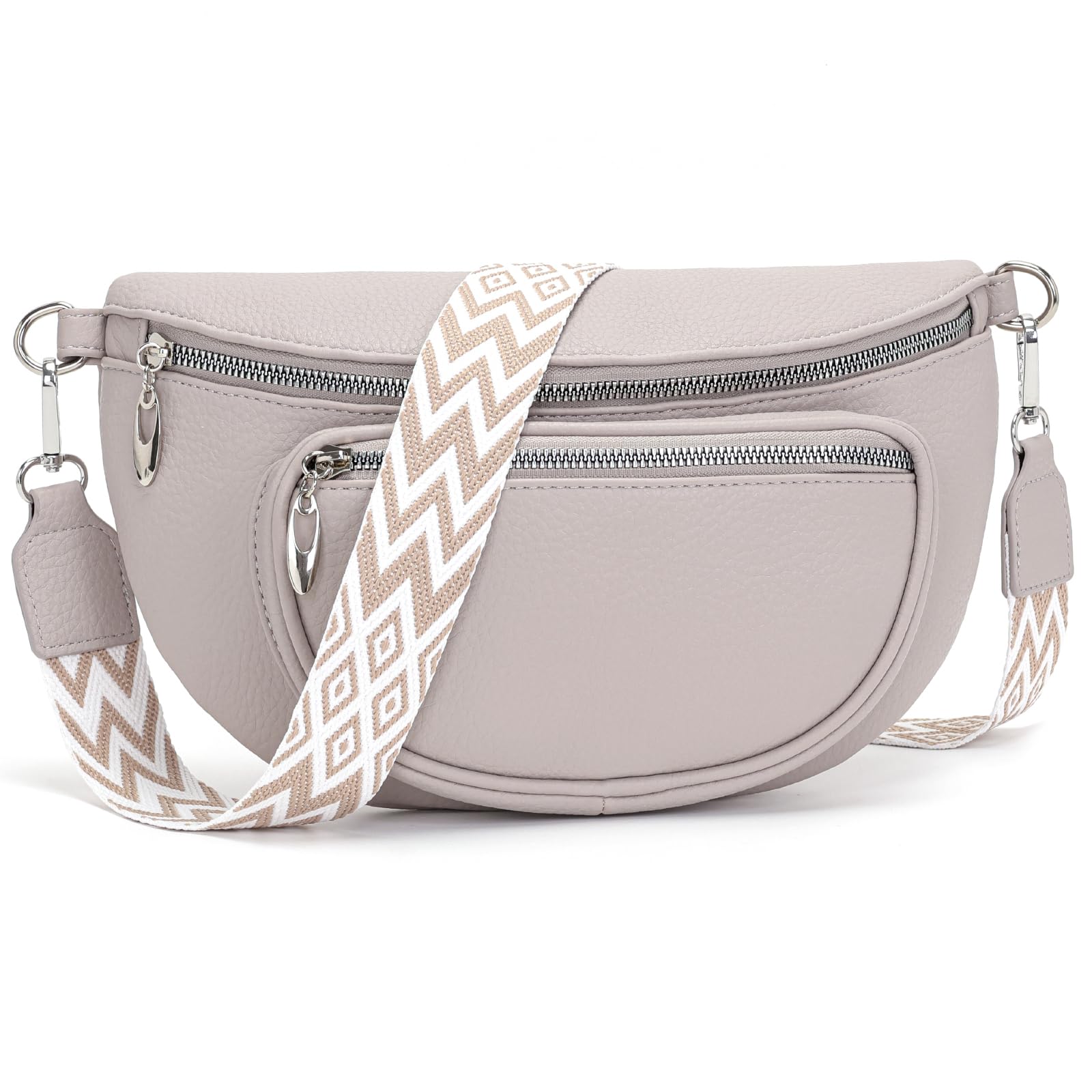 Snmoec bauchtasche damen umhängetasche damen mittelgroß crossbody bag Passende Handytasche schöne bauchtasche，handtasche mittelgroß Grau Lila