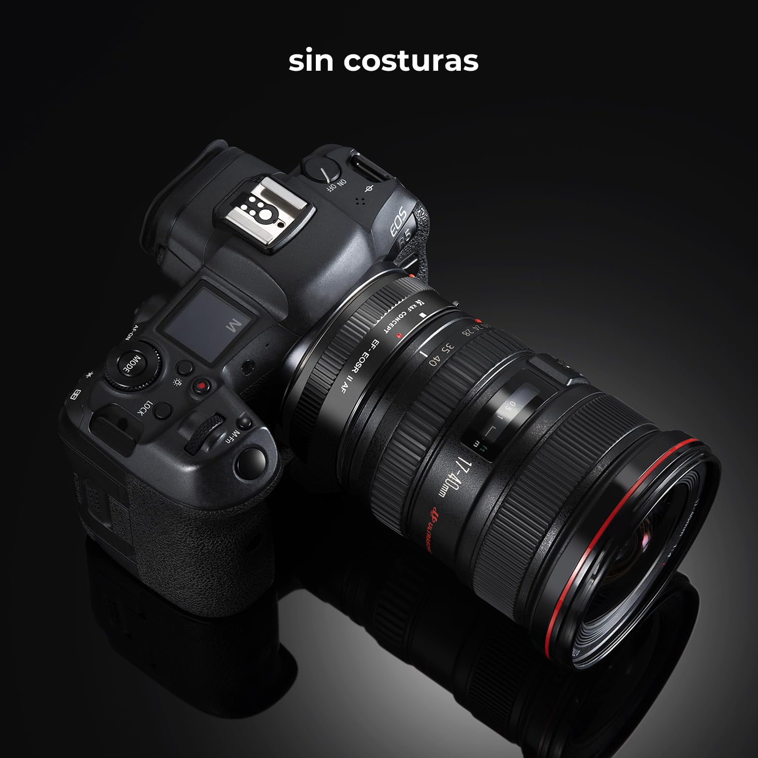 K&F CONCEPT Canon Auto EF/EF-S a EOS R - Adaptador de Metal con Enfoque Automático (Incluye Funda Protectora)