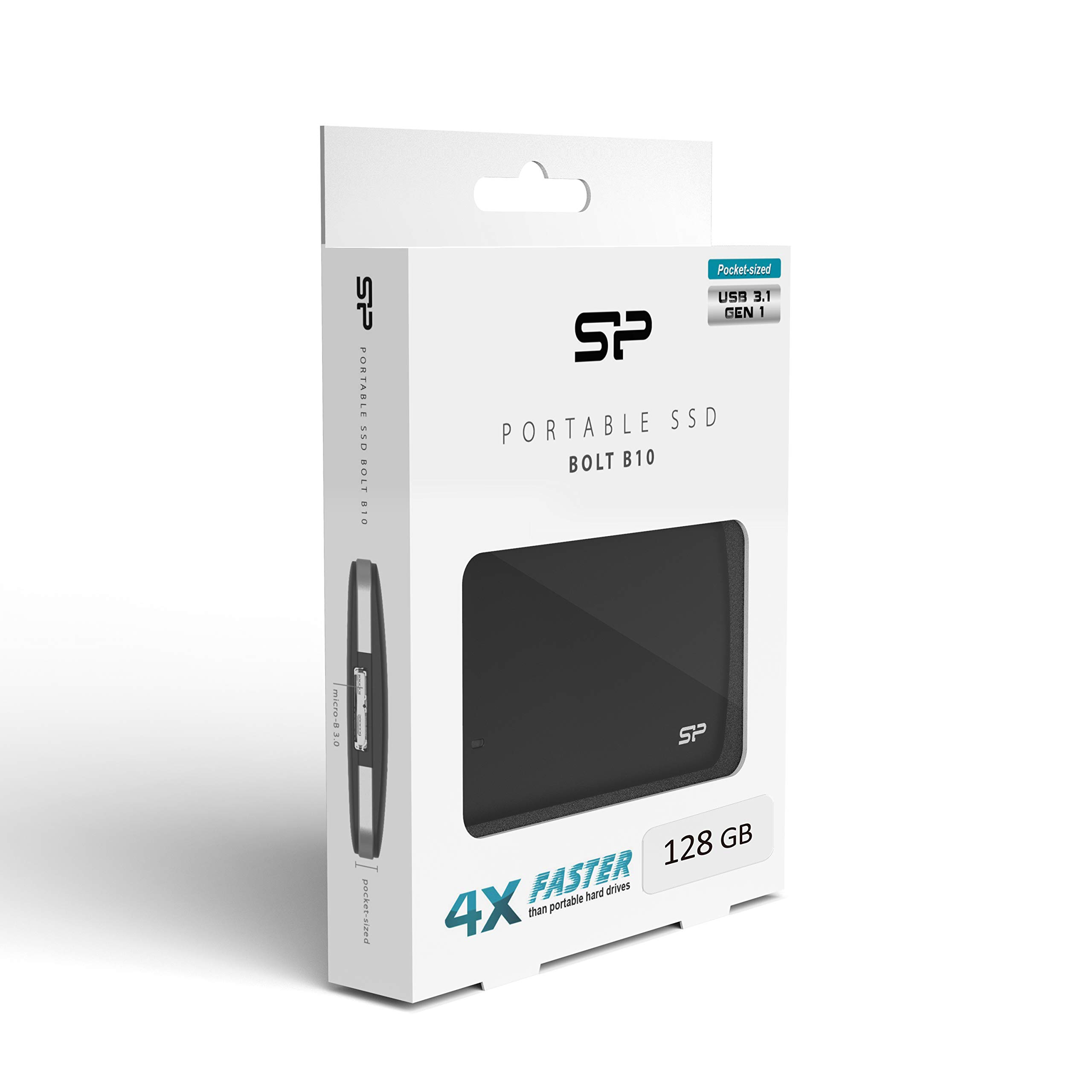 外付けハードディスク・ドライブ SiliconPower Portable SSD Bolt B10 256GB 小さいのに頼りになる! ポータブルSSD「BOLT B10」 - 世界水準の高品質