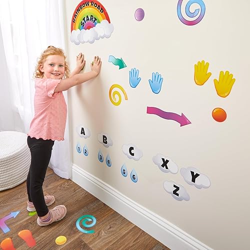 Miniatura 4 de Really Good Stuff EZ Stick Sensory Path Rainbow - 159 calcomanías