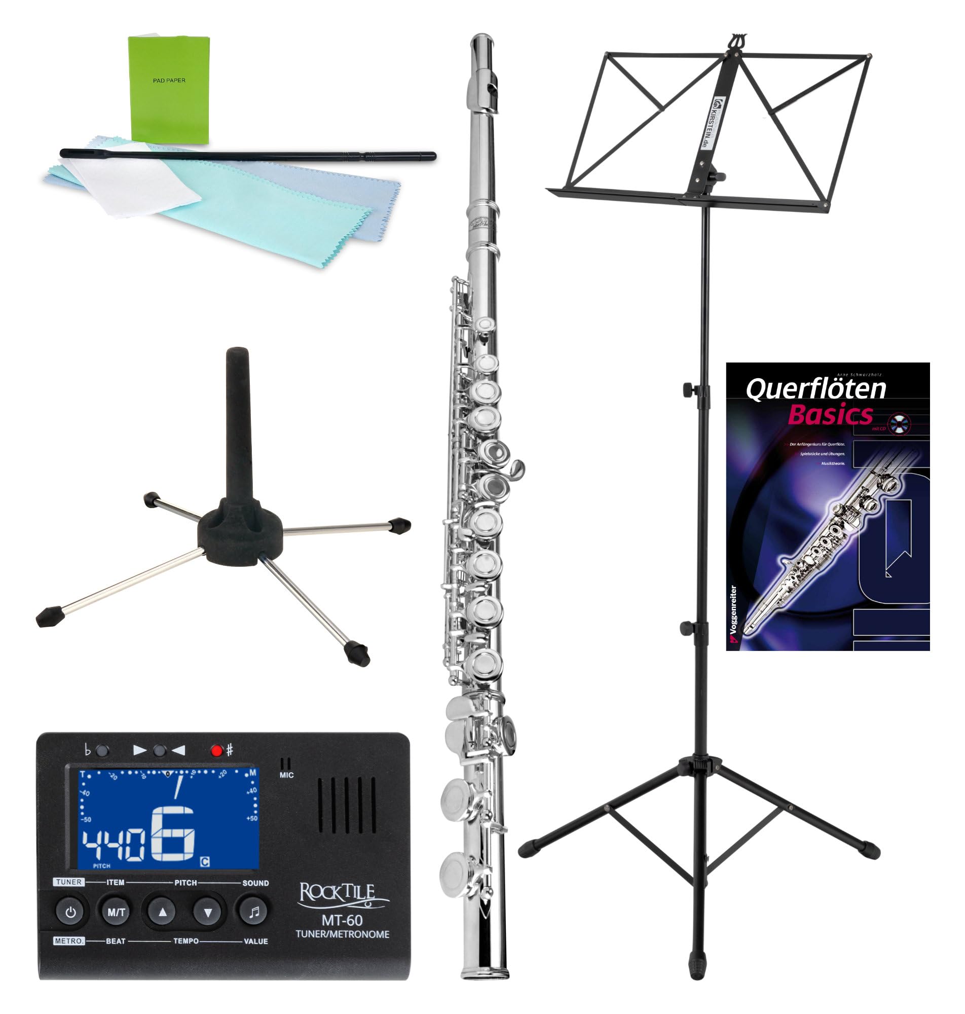 Classic Cantabile FL-200 Flauto traverso Set + spartiti