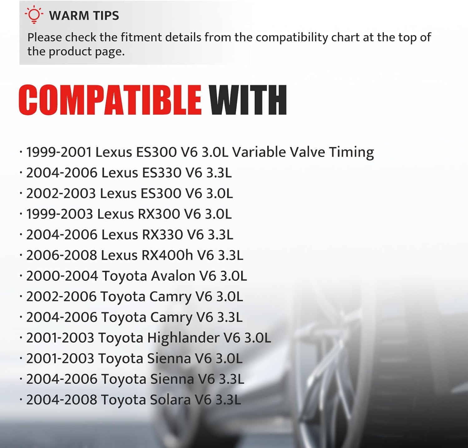 Ignition Coil Pack & Spark Plugs Compatible with V6 3.0 3.3 1999-2008 Lexus RX300 RX330 ES300 RX400h Toyota Camry Highlander Sienna Solara Avalon 2000 2001 2002 2003 2004 2005 2006, UF267, Set of 6