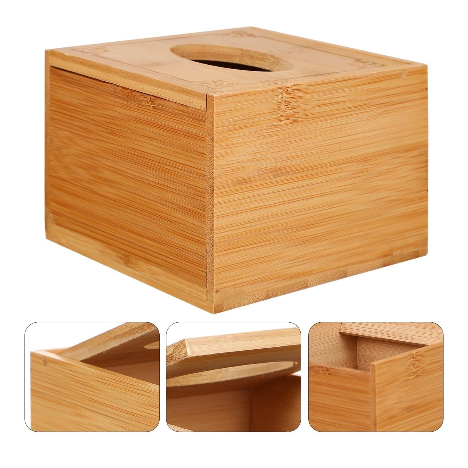 Kosmetiktuch-Spenderbox Kreativer Taschentuchbox-Halter aus Holz, praktischer Aufbewahrungsbehälter for den Haushalt Must-Haves für die Wohnung(S)