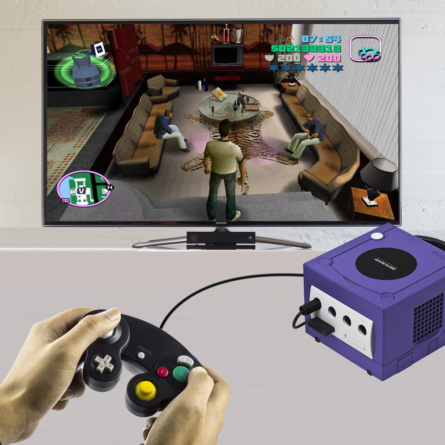 GameCube controller, Classical wired NGC GameCube controller for Nintendo Wii GameCube GC Console Black, cable length 1.8m