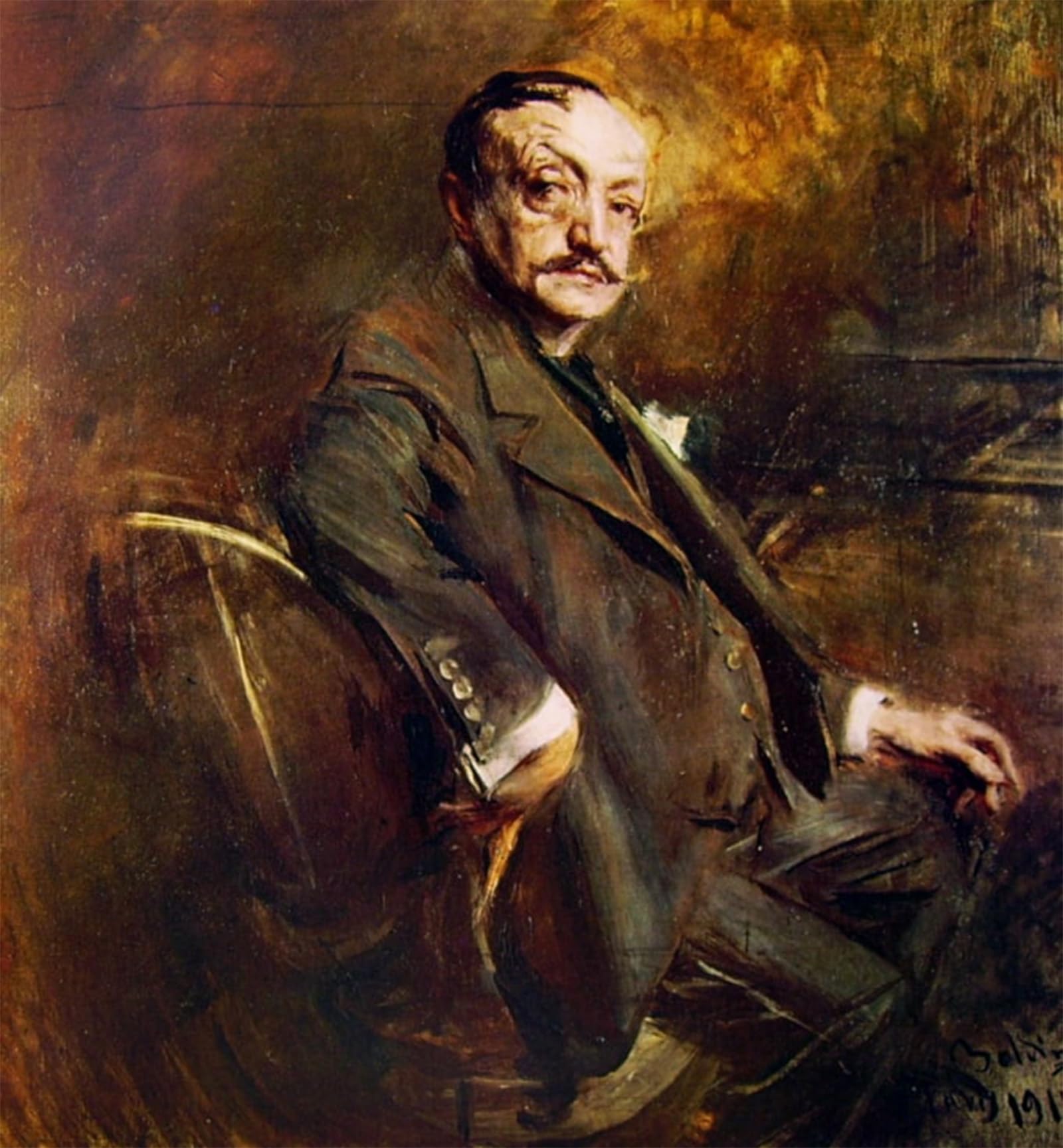 ARTXLXXBN Famous Art Print Poster Vintage Wall Art Self Portrait by Boldini Canvas Art Poster for Home Decor 60x90cm