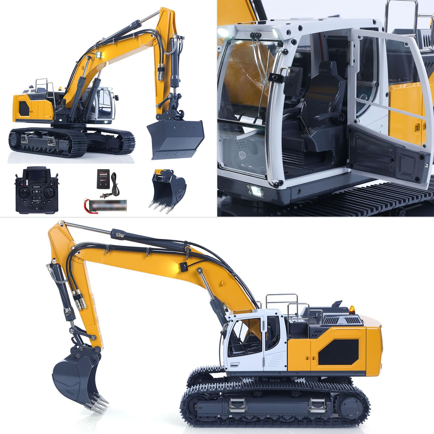 Escavatore idraulico 1:14 RC per 945 telecomando 5CH che inverte la valvola