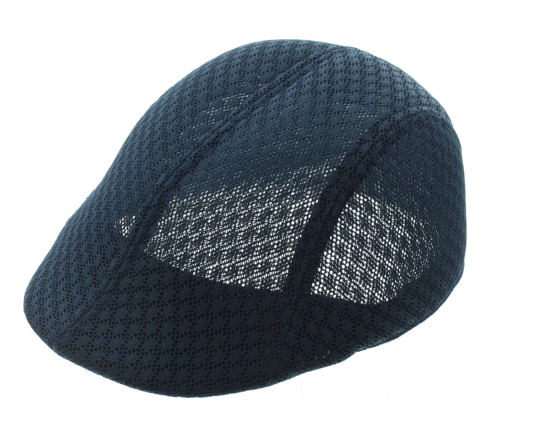 JFH Men Breathable Mesh Summer Hat Driver Cap Ivy Cap (L/XL, Navy)