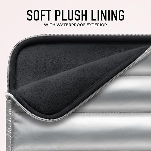 Miniatura 6 de Vandel Funda para portátil de 13 a 14 pulgadas, color plateado metálico, funda para laptop para mujeres y hombres. Funda de transporte para laptop