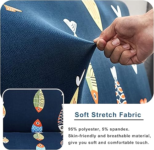 Miniatura 10 de WOMACO Funda estampada para futón, fundas elásticas para sofá o cama, tamaño Full Twin Queen, sin brazos, color café, fundas protectoras con parte